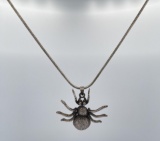 Sterling Silver Spider Necklace