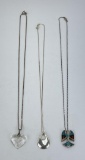 Lot of 3 Sterling Silver Necklaces