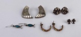 Lot of 5 Pairs of Sterling Silver Earrings