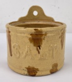 Antique Yellowware Stoneware Salt Crock