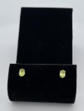 14k Gold Peridot Earrings