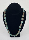 Santo Domingo Indian Turquoise Coral Necklace