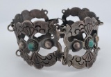 Sterling Silver Taxco Mexico Turquoise Bracelet