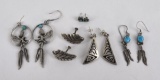 Group of Sterling Silver Navajo Earrings