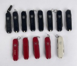 Lot of 13 Small Swiss Army Knives