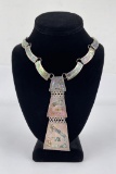 Taxco Mexico Sterling Silver Abalone Necklace