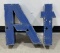 Vintage Lot of 2 Lighted Sign Letters