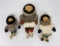 Eskimo Inuit Alaskan Wood Faced Dolls