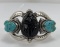 Navajo Sterling Silver Turquoise Fetish Bracelet