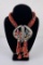 Zuni Indian Sterling Silver Coral Necklace