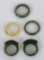 Collection of Carved Jade Rings