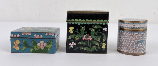 Antique Chinese Cloisonne Boxes