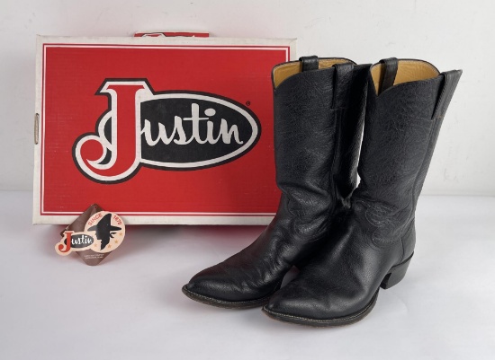 Justin Buffalo Calf Cowboy Boots
