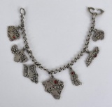 Hawaii Sterling Silver Charm Bracelet