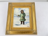 Ellen Henne Goodale Ice Fishing Eskimo Painting