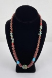 Navajo Turquoise Coral Necklace