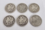 Lot of 6 Morgan Silver Dollars