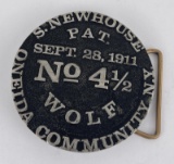 Newhouse SNOC 4 1/2 Wolf Trap Pan Belt Buckle