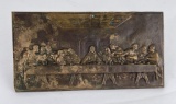 Antique Bronze Last Supper Plaque