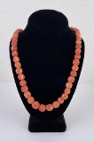 Chinese Red Coral Necklace