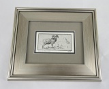 Ace Powell Etching Bighorn Sheep