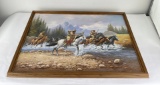 John Stanford Trappers Oil on Canvas Painting