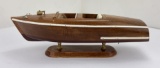 Vintage Wood Pond Speedboat Model