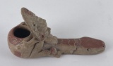 Mayan Human Snake Effigy Pipe