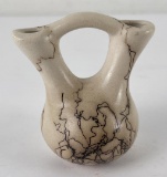Horsehair Native American Pottery Wedding Vase