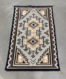 Two Grey Hills Navajo Indian Blanket Rug