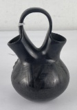 Mata Ortiz Blackware Pottery Wedding Vase Pot