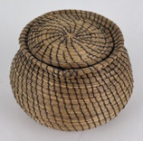 Native American Indian Made Pine Needle Basket