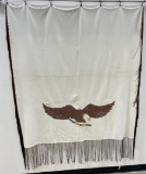 Northwest Coast Indian Embroidered Silk Shawl