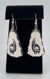 Mimbres Pottery Style Indian Earrings