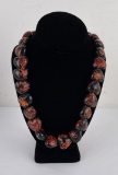 Black and Orange Indian Trade Beads