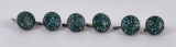 Navajo Sterling Silver Turquoise Buttons