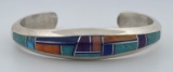 Zuni Sterling Silver Inlaid Bracelet