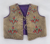 Antique Crow Indian Beaded Childs Vest