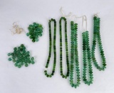 Antique Green Vaseline Glass Indian Trade Beads