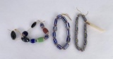 Antique Glass Chevron Indian Trade Beads