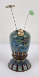 Antique Chinese Cloisonne Hatpin Holder