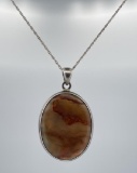 Sterling Silver Agate Necklace