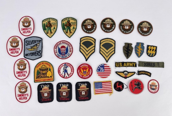 Collection of Smokey Bear Military Patches