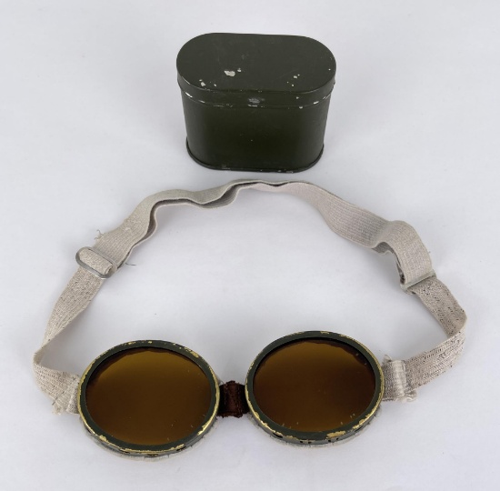 WW2 DAK German Desert Sand Folding Goggles