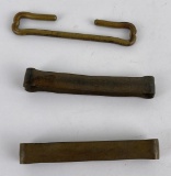 Set of Brass Slides and Belt Hook USMC Winchester