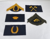 Lot of 5 Indian Wars Chevrons