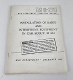 TM 11-2717 Technical Manual Scout Car Radio