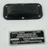 WW2 Data Plates and Push Button Covers