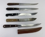 Collection of Antique Butcher Kitchen Knives