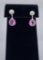 10k White Gold and Pink Topaz Earrings